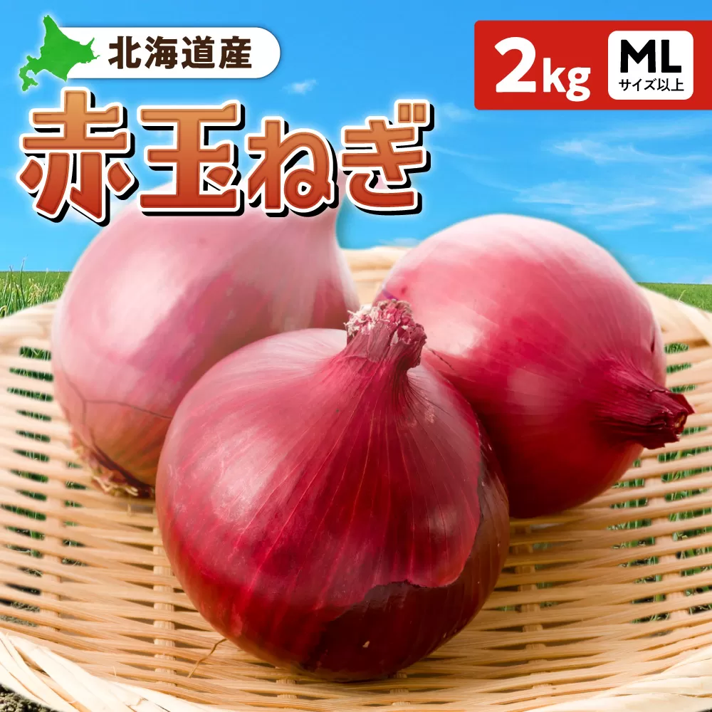 赤玉ねぎ 北海道産 2kg MLサイズ以上 | たまねぎ 野菜 北海道 札幌市