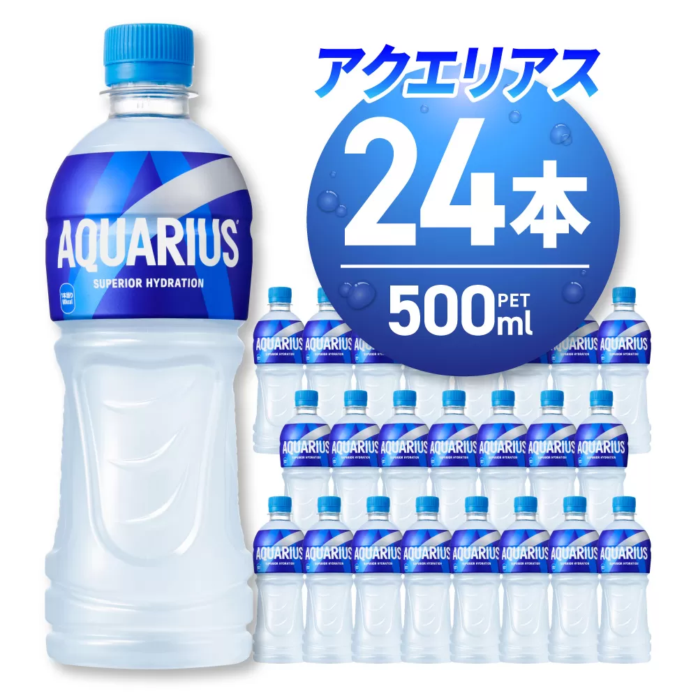 アクエリアス500mlPET×24本|コカ・コーラ 飲料 ドリンク 飲み物 スポーツドリンク スポドリ 北海道 札幌市