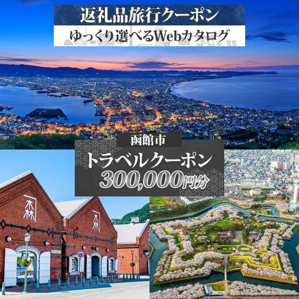 北海道 函館市 旅行クーポン 300,000円分_HD233-004