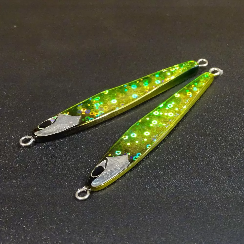 ハンドメイド ジグ 2点セット (緑金) ルアー 釣具