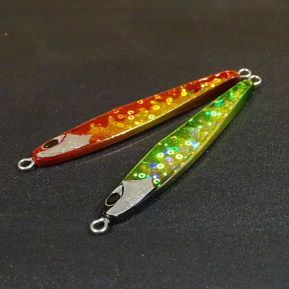 ハンドメイド ジグ 2点セット (緑金・赤金) ルアー 釣具