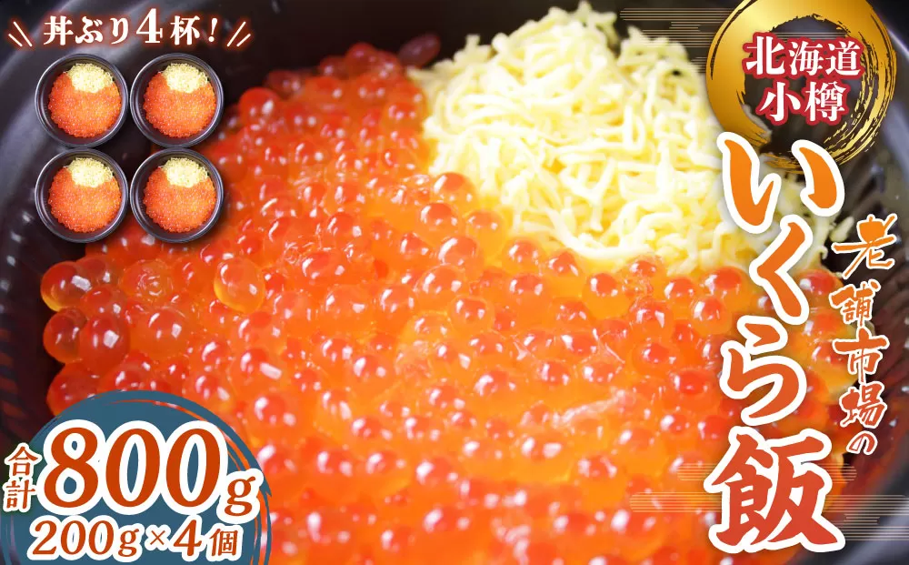 【785】いくら飯(いくら醤油漬け) 200g×4個 (800g)