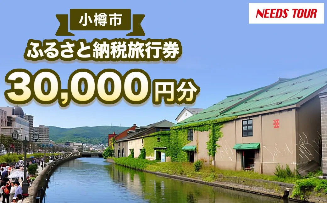 【 NEEDS TOUR 】 小樽市宿泊のパッケージツアーで使える旅行券 ( 割引クーポン ) 30,000円分 旅行券 航空券 レンタカー ホテル 観光 パッケージツアー ツアー 旅行 宿泊 電子クーポン