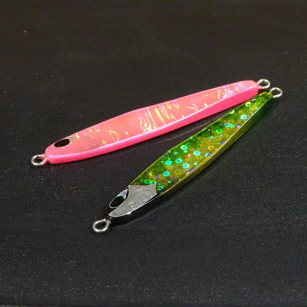 ハンドメイド ジグ 2点セット (ピンク・緑金) ルアー 釣具