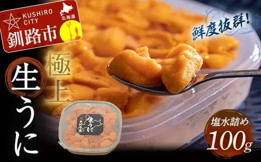 【鮮度抜群！極上生ウニ】生うに塩水詰め100g ふるさと納税 うに  F4F-3208