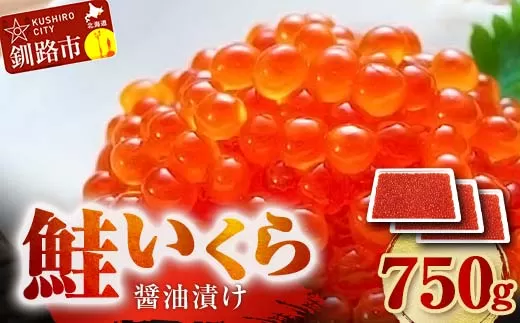 【期間限定！寄附額改定↓！】 鮭 いくら 醤油漬け 250g×3パック 計750g 北海道 釧路 ふるさと納税 いくら イクラ 丼 ごはんのお供 魚介類 海鮮 魚卵 海産物 F5F-0099