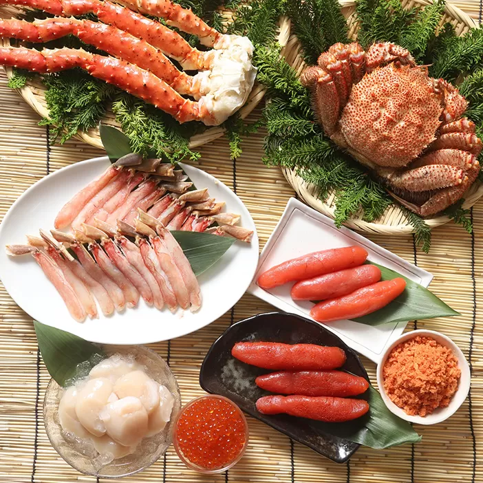 【期間限定！寄附額改定↓！】【海鮮魚卵豪華セットB】毛がに2.0kg（5尾）・ボイルタラバ脚800g×2・イクラ・たらこ・明太子・ズワイ蟹ポーション・ホタテ玉冷凍 F5F-0196
