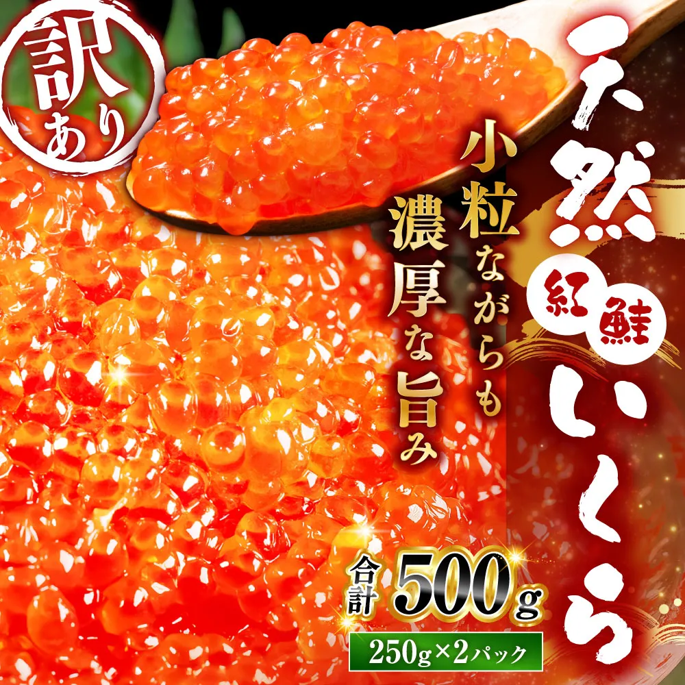 【2026年11月以降順次発送】新物 紅鮭いくら醤油漬け 500g（250g×2） 冷凍 年末年始 いくら 鮭いくら ご飯のお供 ご飯 米 北海道 釧路市