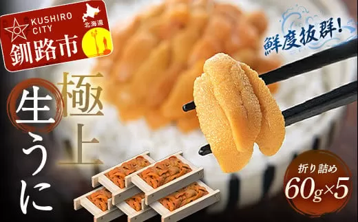 生うに折60g×5【鮮度抜群！極上生えぞバフンうに】 ふるさと納税 うに  F4F-0573