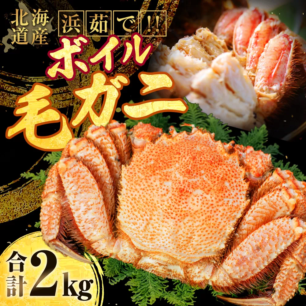【浜茹で!】ボイル毛ガニ2.0kg 詰め(冷凍)5尾入り ふるさと納税 蟹