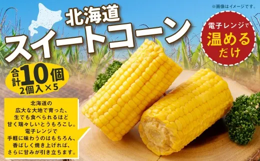 【 14営業日以内に発送 】 北海道産スイートコーン （ 2個入 × 5 ） 合計10個 とうもろこし トウモロコシ コーン スイートコーン 野菜 やさい レトルト レトルト加工 電子レンジ 生食 甘い 国産