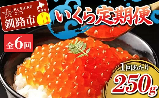 定期便 6か月連続 北海道産 いくら定期便 250g×6回 いくら 6か月 定期便  F4F-1708