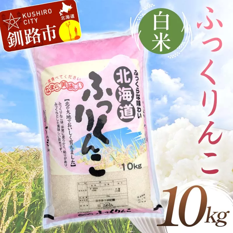 【令和7年度産】 ふっくりんこ 10kg 白米 北海道産 米 こめ お米 白米 玄米 通常発送 F5F-0164