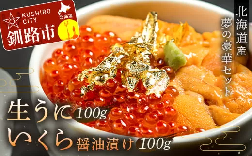 塩水うに (生ウニ) 100g いくら 昆布醤油漬け 100g  F4F-1572