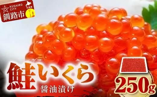 【期間限定！寄附額改定↓！】 鮭 いくら 醤油漬け 250g×1 パック 北海道 釧路 ふるさと納税 いくら イクラ 丼 ごはんのお供 魚介類 海鮮 魚卵 海産物 F5F-0097