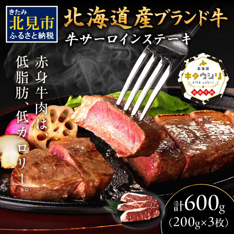 キタウシリ 牛サーロインステーキ 200g×3枚 ( 牛肉 サーロイン