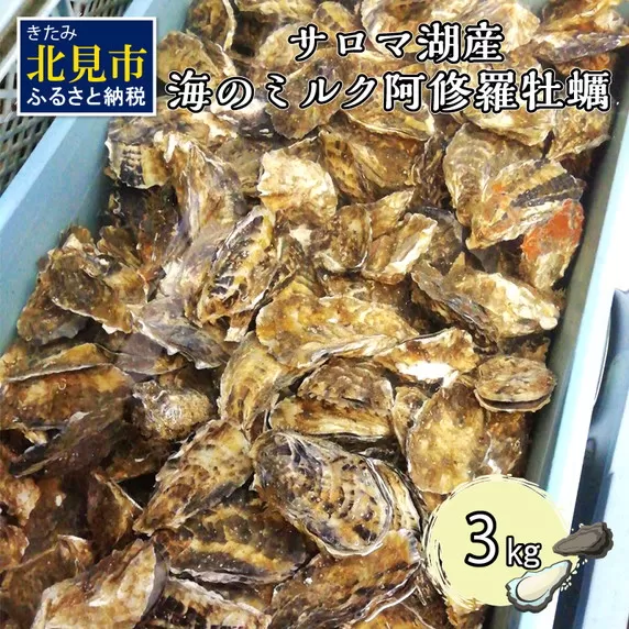 【予約：2025年10月中旬から順次発送】サロマ湖産 海のミルク 阿修羅牡蠣 3kg【031-0004-2025】