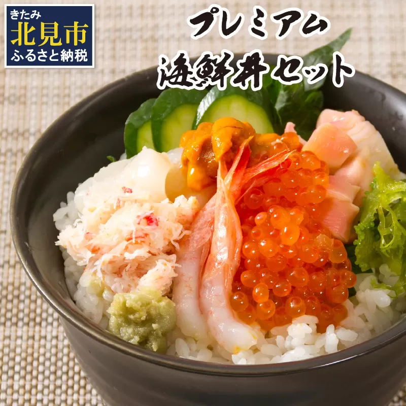 厳選！プレミアム海鮮丼セット 5個入 ( 海鮮丼 海鮮 イクラ ホタテ カニ ズワイガニ エビ 北海道 セット プレミアム 豪華 おつまみ 海の幸 )【094-0059】