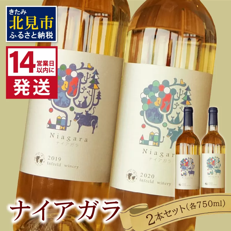 《14営業日以内に発送》ナイアガラ2本セット ( ワイン お酒 酒 ぶどう セット )【138-0006】