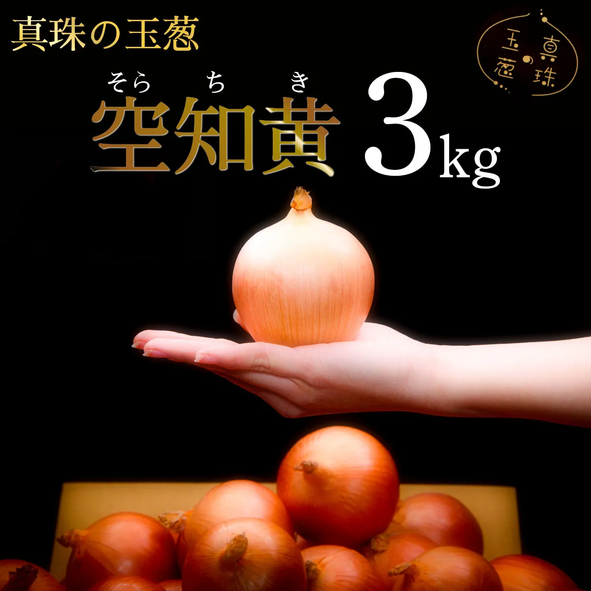 真珠の玉葱 空知黄 3kg ＜海のミネラルで育てた幻の玉葱 空知黄＞｜玉ねぎ たまねぎ タマネギ 北海道産 岩見沢市【a134-010】