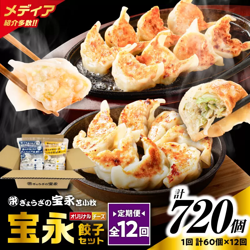 【全12回定期便（毎月）】チーズ餃子セット（宝永餃子 15個入×2袋＆チーズ餃子 15個入×2袋）合計1.5kg