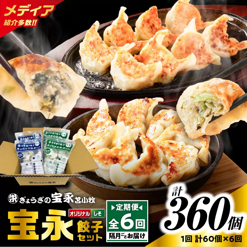 【全6回定期便（隔月）】ぎょうざの宝永 しそ餃子セット（宝永餃子 15個入×2袋＆しそ餃子 15個入×2袋）合計1.5kg