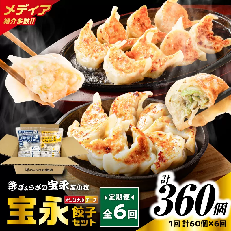 【全6回定期便（毎月）】チーズ餃子セット（宝永餃子 15個入×2袋＆チーズ餃子 15個入×2袋）合計1.5kg