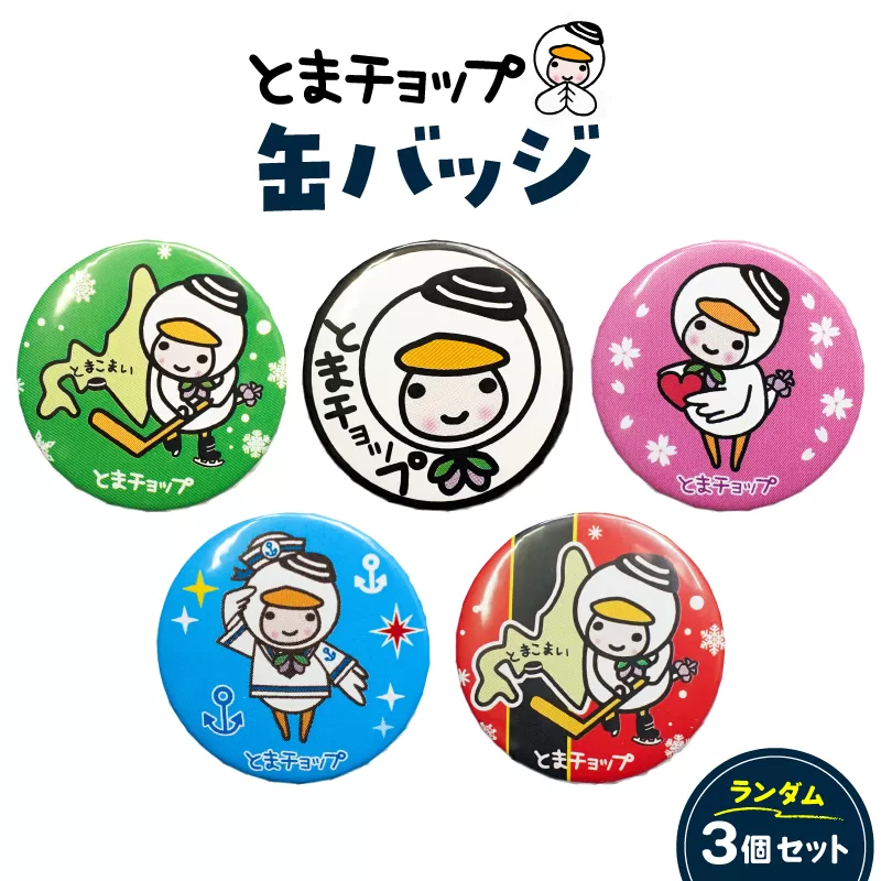 缶バッジ3個セット（柄おまかせ）