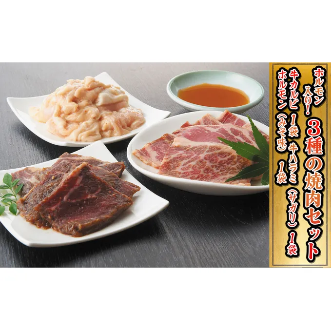人気の特製ホルモン入り3種の焼肉セット お肉 牛肉 バーベキュー 牛肉/ホルモン 