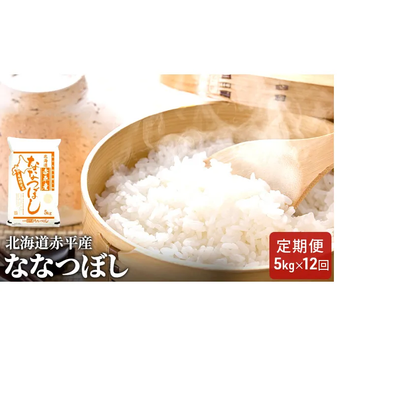 北海道赤平産 ななつぼし 5kg 【12回お届け】 精米 米 北海道 定期便 お米 ふるさと納税 