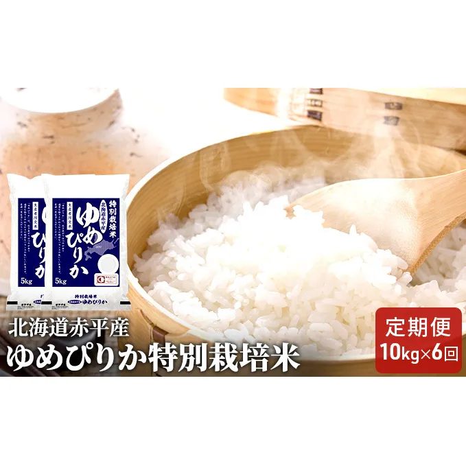 北海道赤平産 ゆめぴりか 10kg (5kg×2袋) 特別栽培米 【6回お届け】 米 北海道 定期便 お米 
