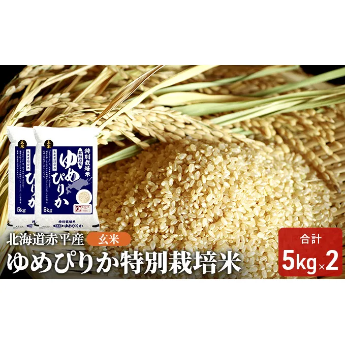 玄米 北海道赤平産 ゆめぴりか 10kg (5kg×2袋) 特別栽培米 米 北海道 お米 ふるさと納税
