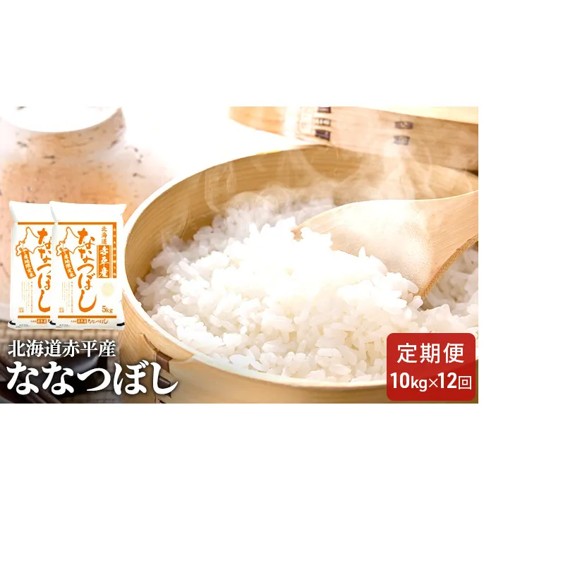 北海道赤平産 ななつぼし 10kg (5kg×2袋) 【12回お届け】 精米 米 北海道 定期便 お米 