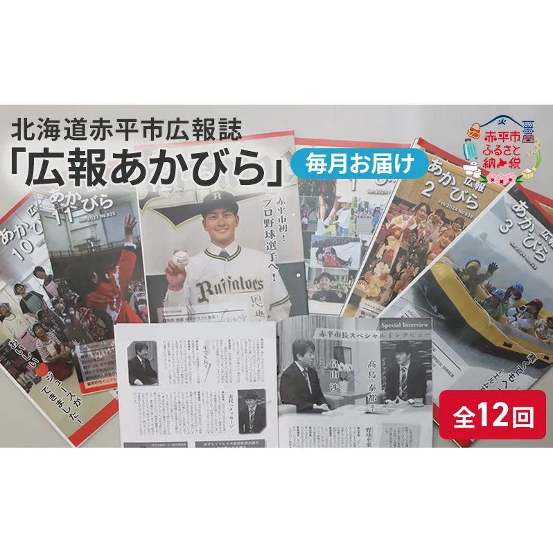 北海道赤平市広報誌 「広報あかびら」 毎月お届け全12回 地域のお礼の品 カタログ 本 