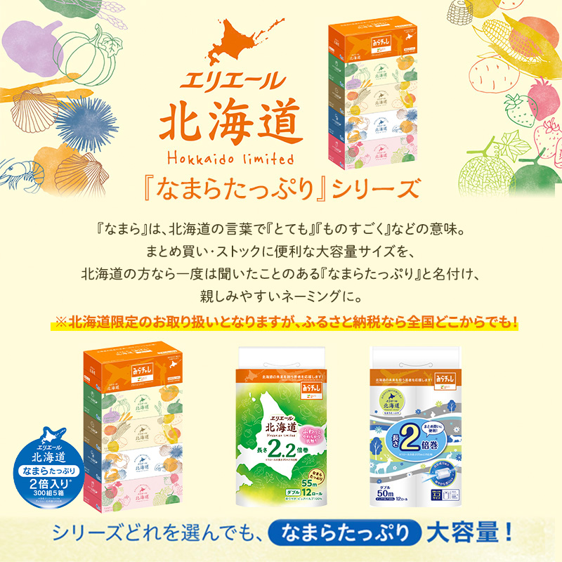 エリエール ハーフサイズ 収納に便利 コンパクト 【少量3パック