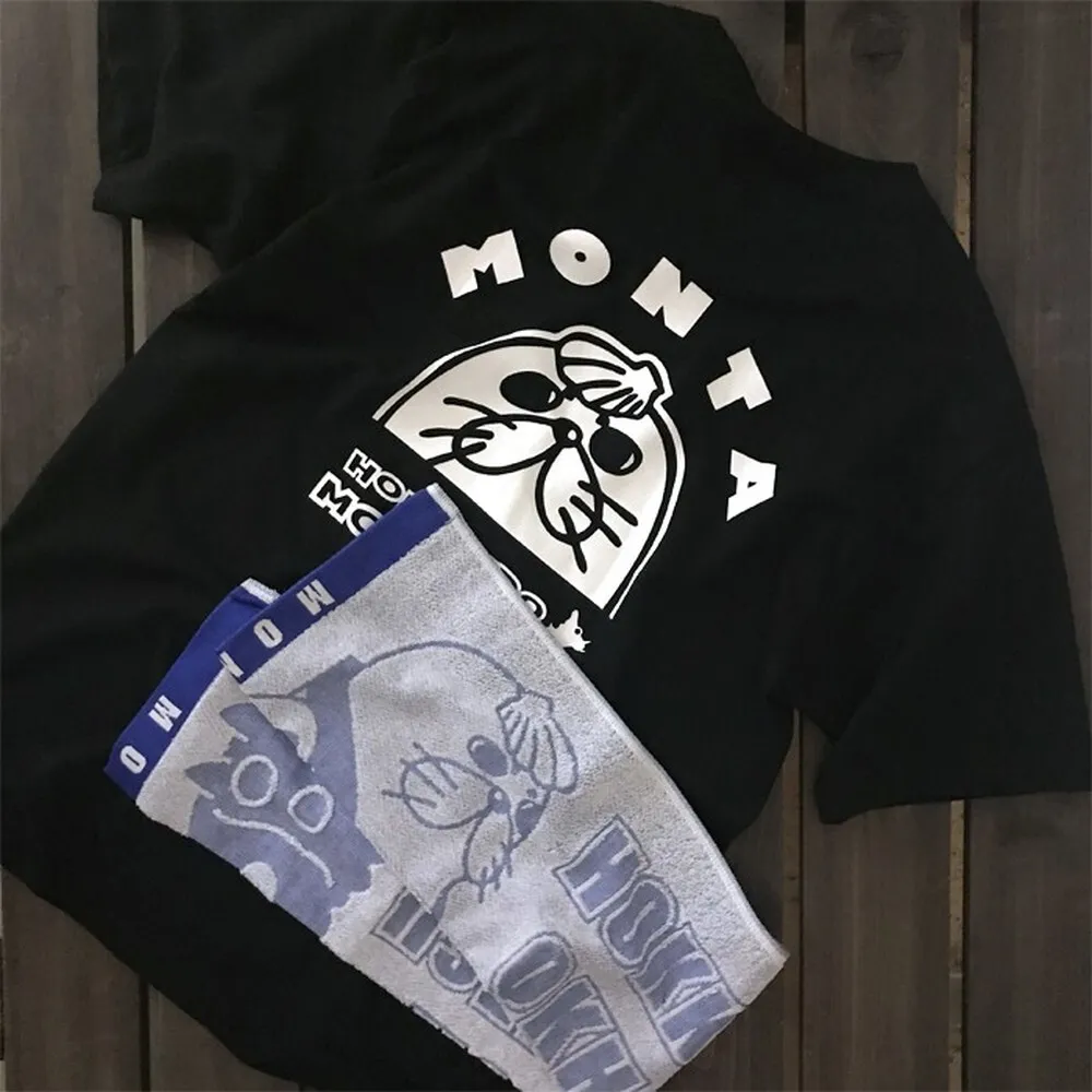 17-63 ゆるキャラ紋太グッズ(Tシャツ[ブラックM]、タオル[ブルー])