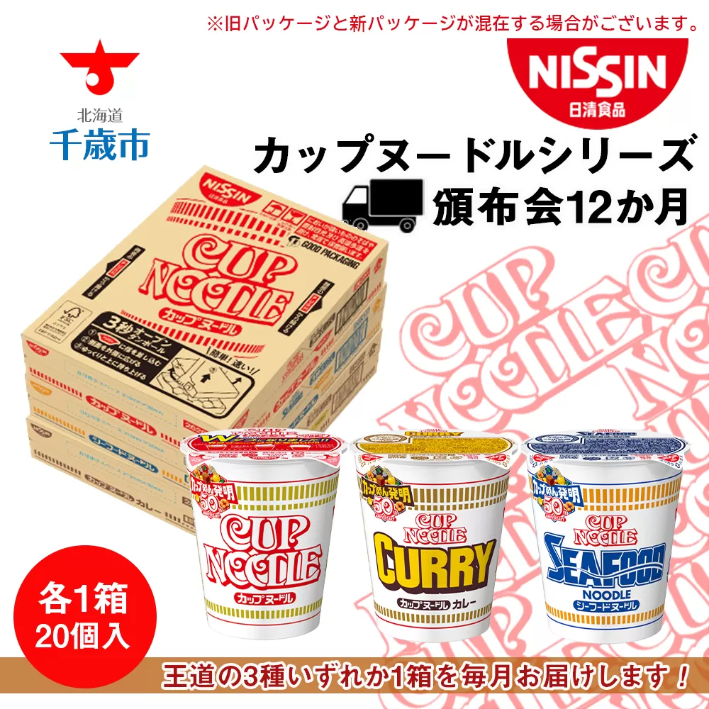 【頒布会12か月】日清 カップヌードルシリーズ20個入