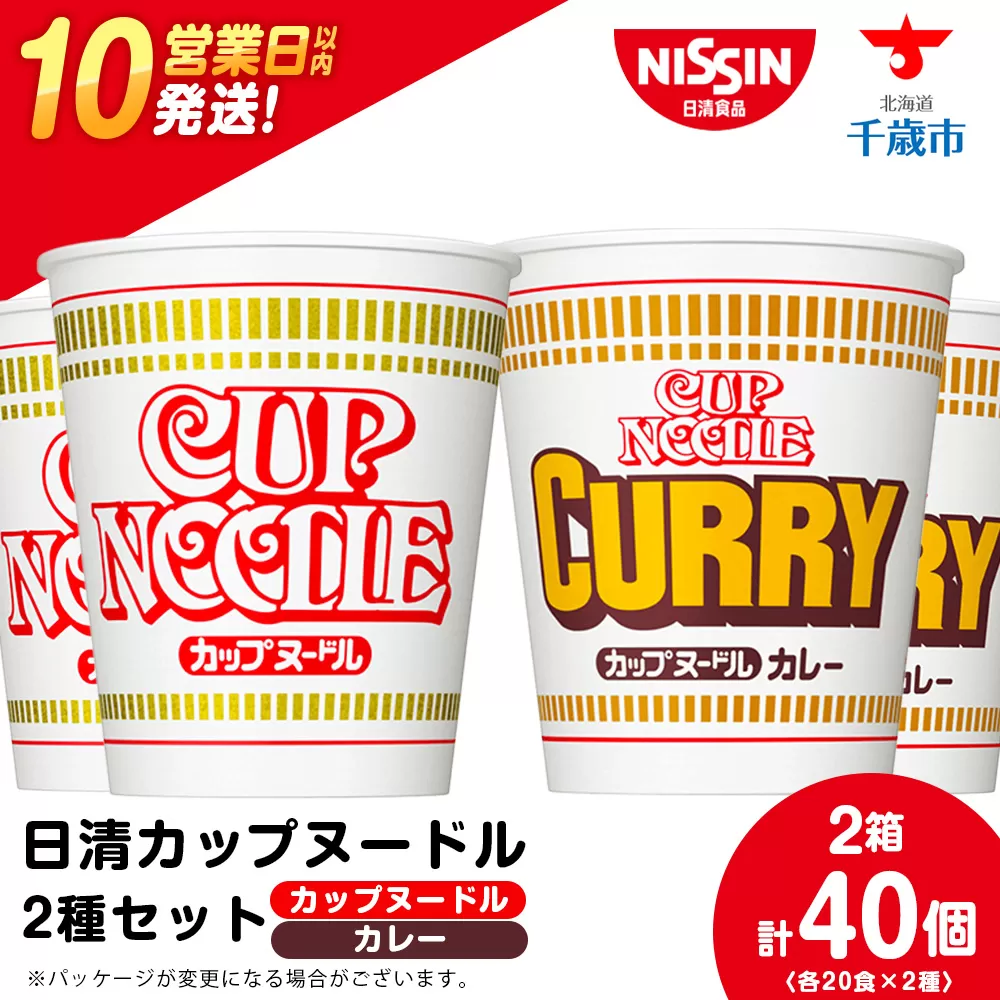 日清ヌードル2種セット カップヌードル・カレーヌードル各20食 ラーメン 麺 即席麺 麺類 カップ麺 インスタント カップラーメン