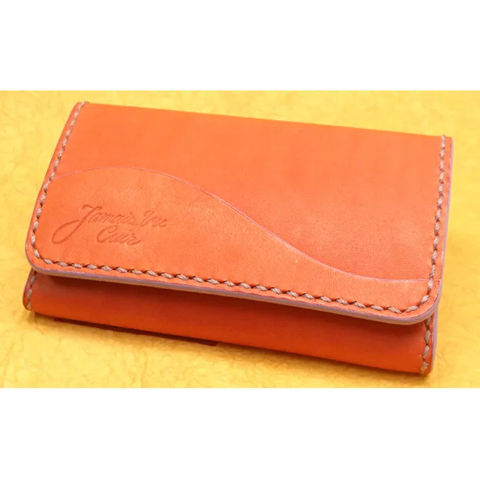 Vague 名刺入れ(ルージュ)｜北海道 滝川市 革 革製品 名刺入れ 名刺 牛革 豚革 ビジネス ルージュ