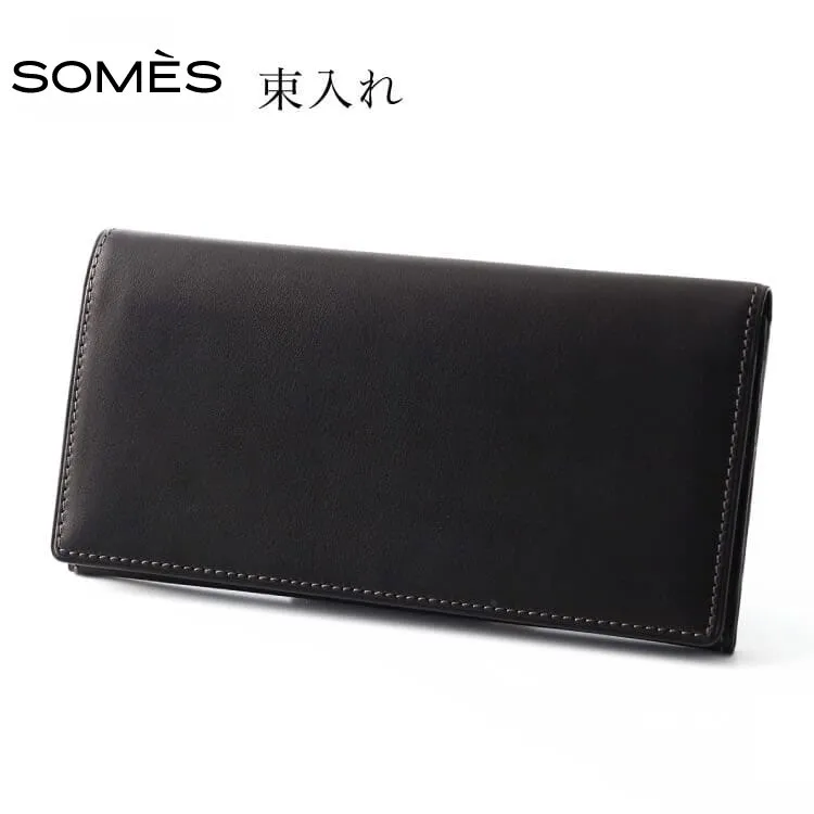 SOMES FE-31 束入れ ブラック [ソメスサドル 北海道 砂川市 12260598] フェル 長財布 本革 牛革 ソメス 革 レザー 革製品 財布 さいふ サイフ 小銭入れ カード入れ ポケット カード 黒 くろ 黒色 メンズ