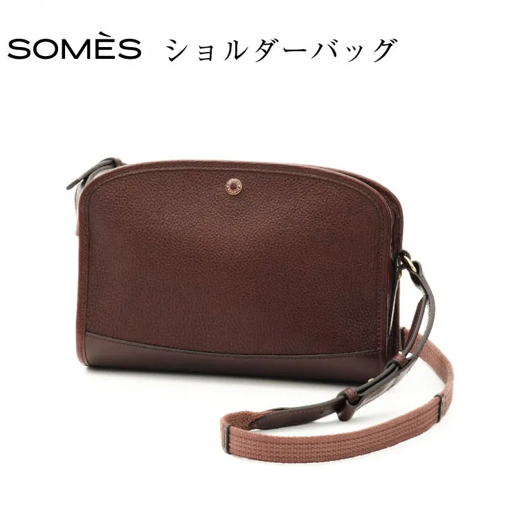 SOMES ショルダーバッグ （ブラウン）RE-32 [ソメスサドル 北海道 砂川市 12260752-b] ソメス レディース 本革 革 革製品 革鞄 革バッグ 鞄 かばん レザー 斜めがけバッグ 斜めがけ