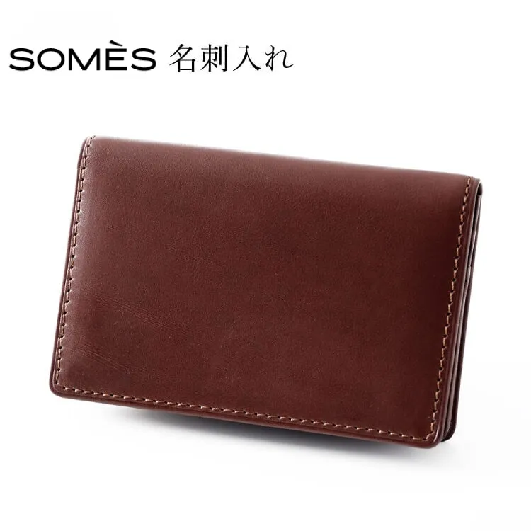 SOMES FE-34 名刺入れ チョコレートブラウン [ソメスサドル 北海道 砂川市 12260603] フェル メンズ 本革 牛革 ソメス 革 レザー 革製品 コンパクト シンプル カード入れ カード カードケース ブラウン 茶 ちゃ 茶色