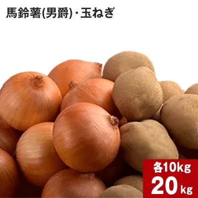 《令和6年産 先行受付》北海道深川市産 馬鈴薯（男爵）・玉ねぎ 各10kgセット 【2024年10月下旬より発送】じゃがいも ジャガイモ 芋 いも タマネギ たまねぎ