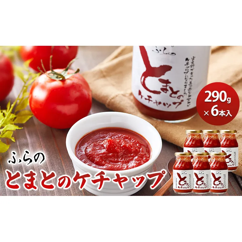 ふらの とまとのケチャップ 290g×6本入(調味料 加工品 ケチャップ トマト ソース 北海道 送料無料 道産 富良野市 ふらの)