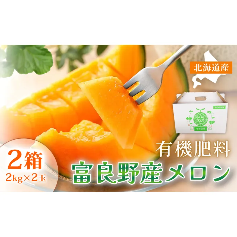 【糖度15度以上 赤肉メロン】富良野産 特秀品メロン 2kg×2玉 2箱 計8kg|北海道富良野市 7~8月発送 贈答用 ギフト プレゼント メロン 赤肉メロン 富良野メロン 果物 フルーツ とろける甘さ 夏季限定 旬の味覚 芳醇な香り
