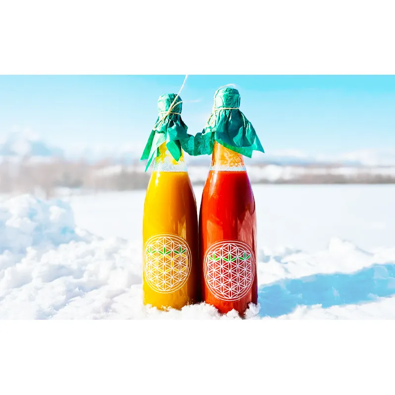 完熟 ミニトマト 100% ストレートジュース  720ml×2本[赤・黄セット] 阿部農園 トマトジュース トマト ミニトマト ジュース 濃厚 野菜 飲料 ソフトドリンク 瓶 北海道 富良野市