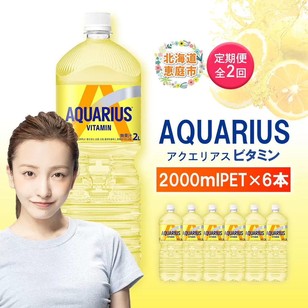 【定期便：全2回】アクエリアス ビタミン 2LPET×6本【380086】