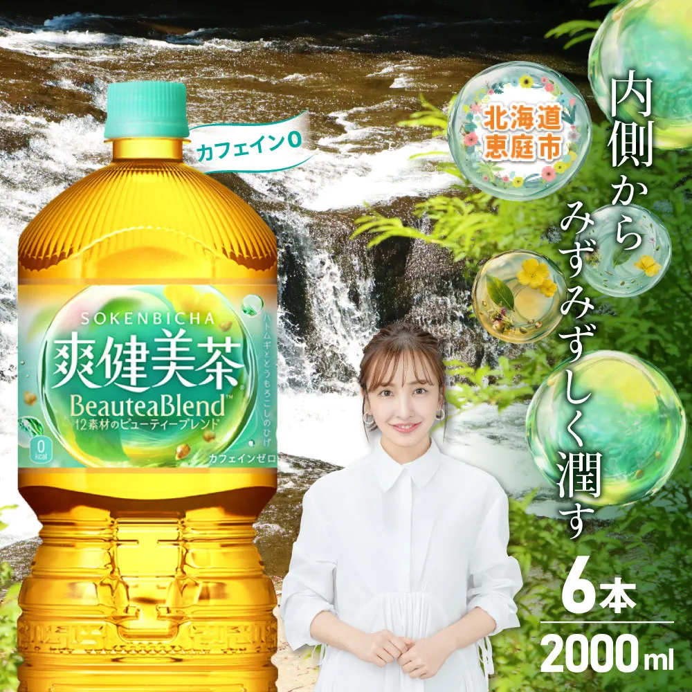 【カフェインゼロ】爽健美茶 2000mlPET×6本【38000702】