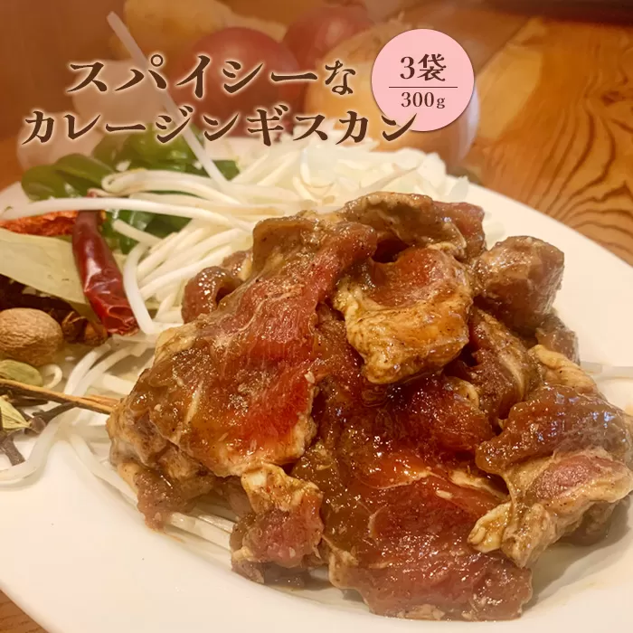 スパイシーなカレージンギスカン300g×3袋【65001901】
