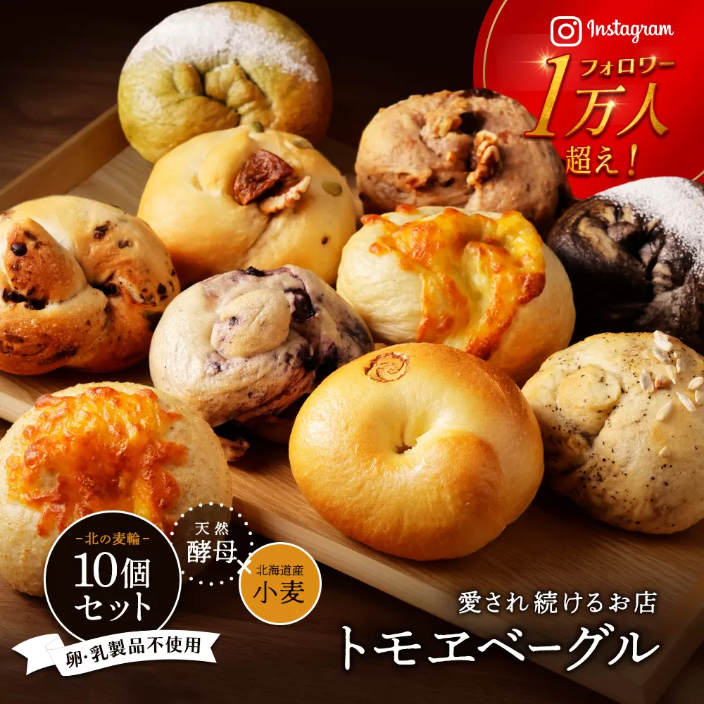 トモヱベーグル ギフトセット「北の麦輪（むぎわ）10個セット」【330001】